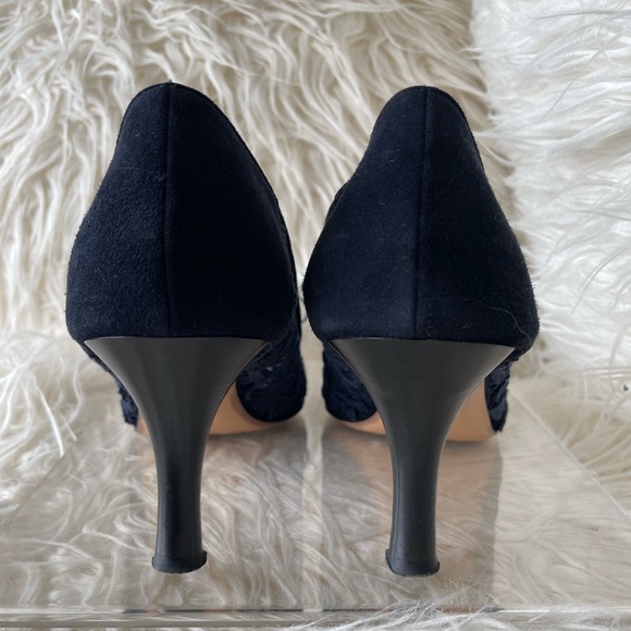 Emma Hope Marine Blue Mesh Heels - Picture 10 of 14
